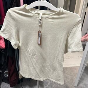 Skims Cotton Jersey Tee - Bone NEW WITH TAGS